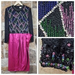 VICTORIA Royal Ltd. 10 Vintage Heavy Beaded Dress Gown